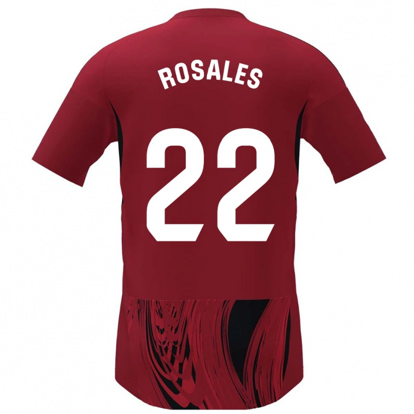 Danxen Mujer Camiseta Diego Rosales #22 Rojo Negro 1ª Equipación 2025/26 La Camisa México