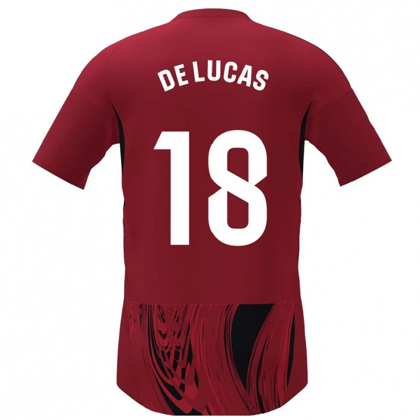 Danxen Mujer Camiseta Alejandro De Lucas #18 Rojo Negro 1ª Equipación 2025/26 La Camisa México