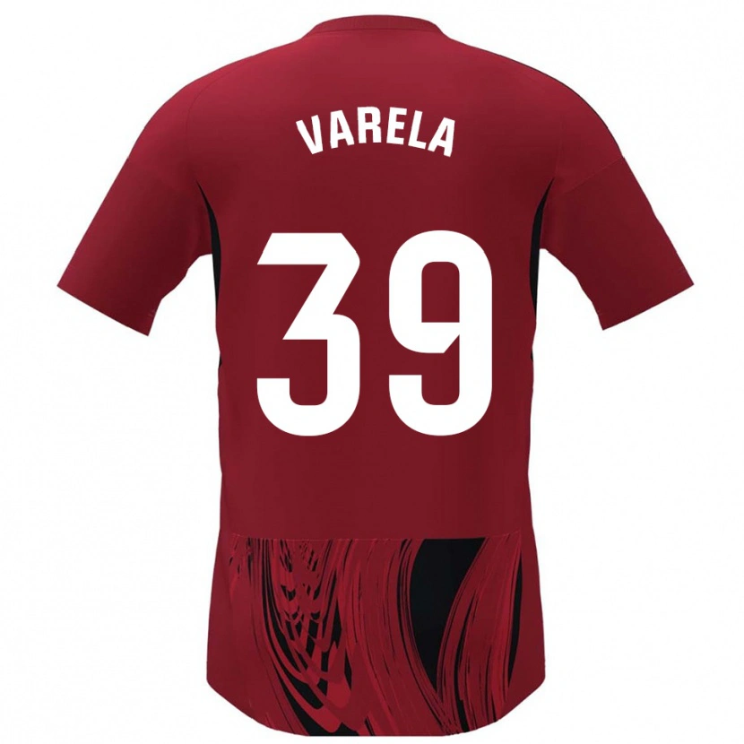 Danxen Mujer Camiseta Iker Varela #39 Rojo Negro 1ª Equipación 2025/26 La Camisa México