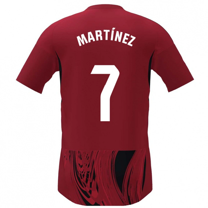 Danxen Mujer Camiseta Markel Martínez #7 Rojo Negro 1ª Equipación 2025/26 La Camisa México