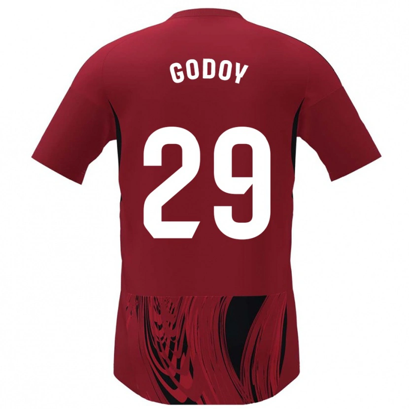 Danxen Mujer Camiseta Alan Godoy #29 Rojo Negro 1ª Equipación 2025/26 La Camisa México