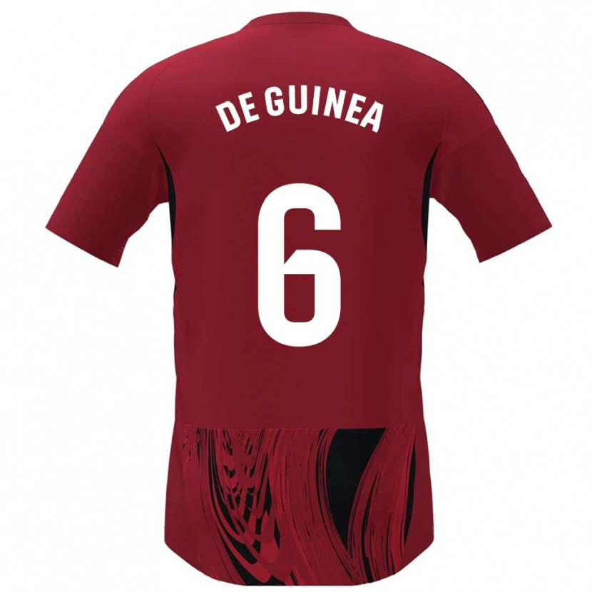 Danxen Mujer Camiseta Asier Ortiz De Guinea #6 Rojo Negro 1ª Equipación 2025/26 La Camisa México