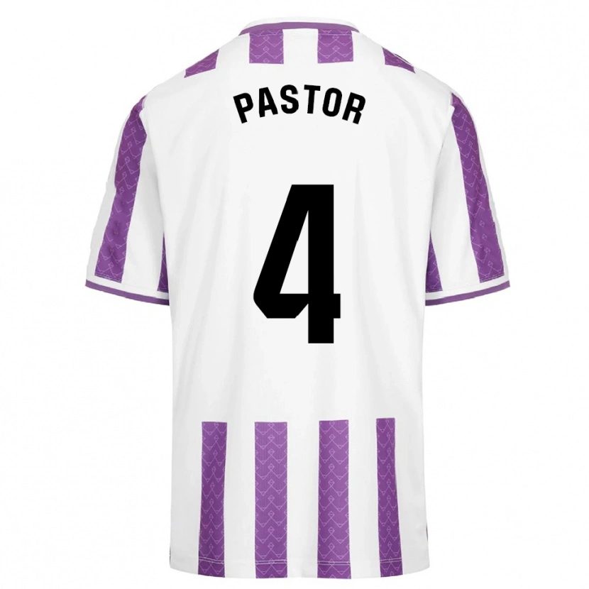 Danxen Mujer Camiseta Alba Pastor Rodríguez #4 Morado Blanco 1ª Equipación 2025/26 La Camisa México