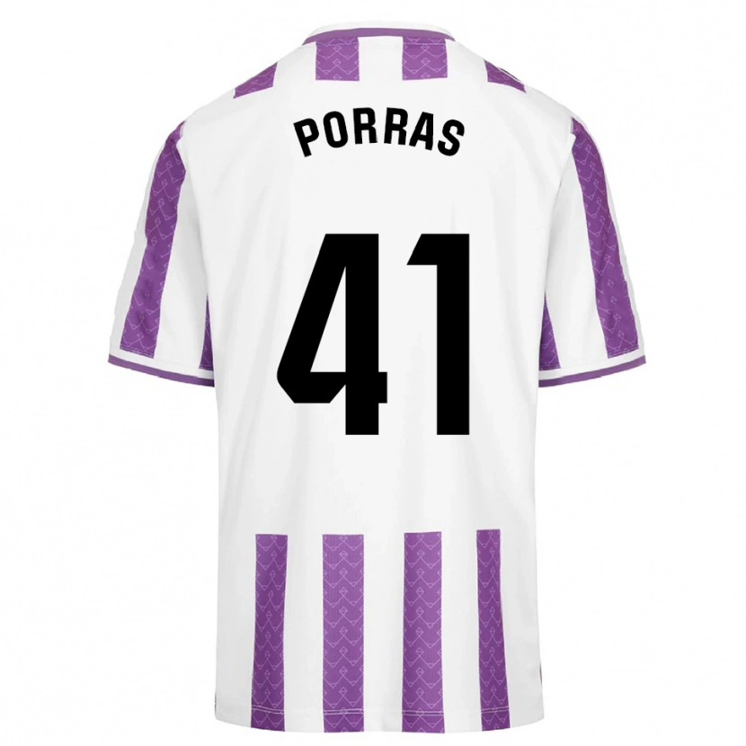 Danxen Mujer Camiseta César Porras #41 Morado Blanco 1ª Equipación 2025/26 La Camisa México