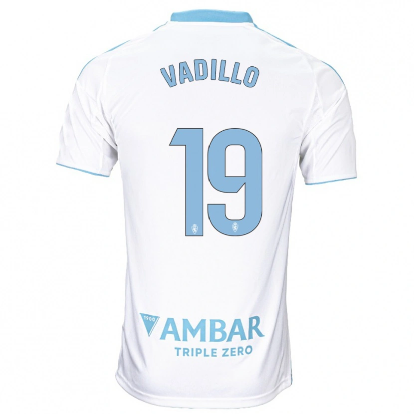 Danxen Mujer Camiseta Iker Vadillo #19 Blanco Celeste 1ª Equipación 2025/26 La Camisa México
