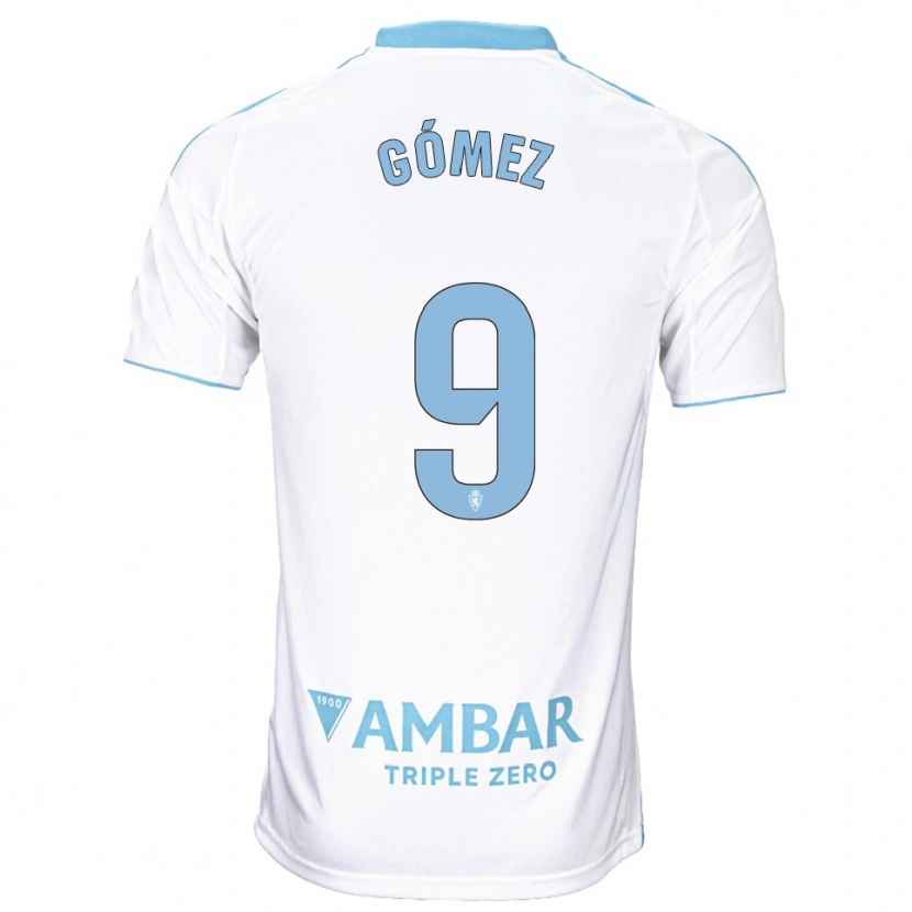 Danxen Mujer Camiseta Dani Gómez #9 Blanco Celeste 1ª Equipación 2025/26 La Camisa México