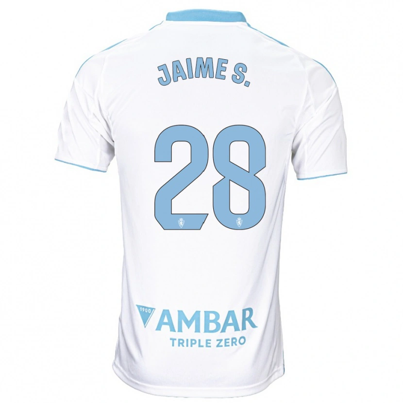 Danxen Mujer Camiseta Jaime Sánchez #28 Blanco Celeste 1ª Equipación 2025/26 La Camisa México