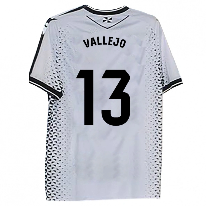 Danxen Mujer Camiseta Guillermo Vallejo #13 Blanco Negro 1ª Equipación 2025/26 La Camisa México