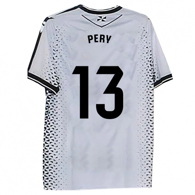 Danxen Mujer Camiseta Pery #13 Blanco Negro 1ª Equipación 2025/26 La Camisa México