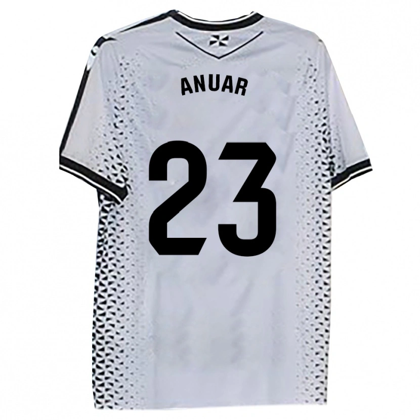 Danxen Mujer Camiseta Anuar #23 Blanco Negro 1ª Equipación 2025/26 La Camisa México