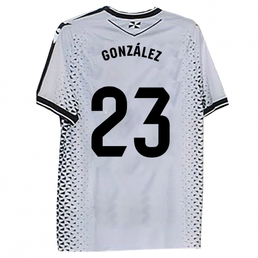 Danxen Mujer Camiseta Elías González #23 Blanco Negro 1ª Equipación 2025/26 La Camisa México