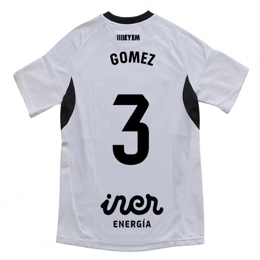 Danxen Mujer Camiseta Jonathan Gómez #3 Blanco Morado 1ª Equipación 2025/26 La Camisa México