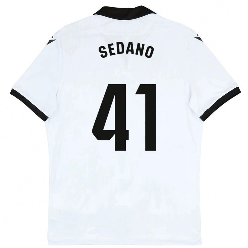 Danxen Mujer Camiseta Hugo Sedano #41 Blanco Negro 1ª Equipación 2025/26 La Camisa México