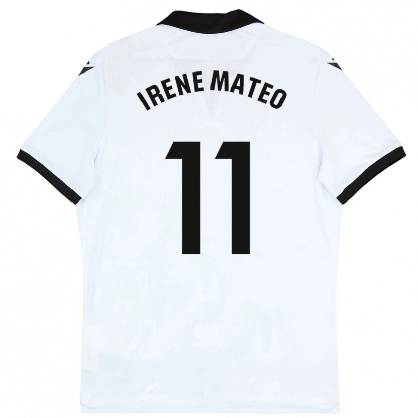Danxen Mujer Camiseta Irene Mateo #11 Blanco Negro 1ª Equipación 2025/26 La Camisa México