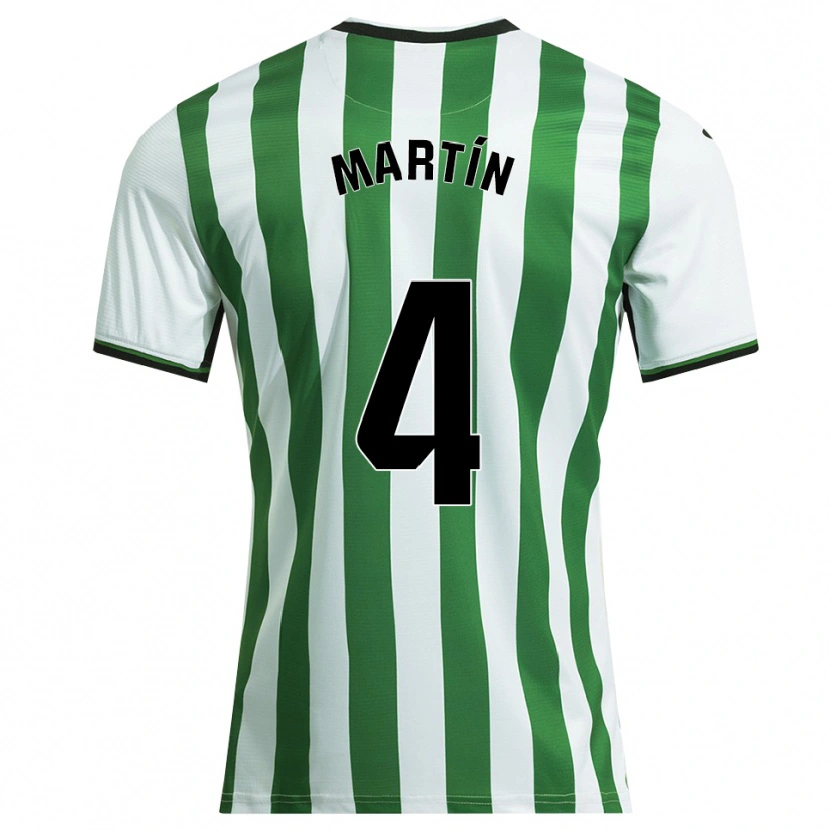Danxen Mujer Camiseta Álex Martín #4 Blanco Verde 1ª Equipación 2025/26 La Camisa México