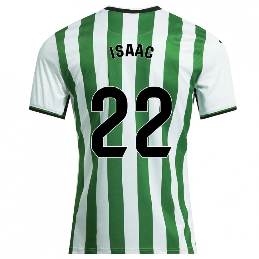 Danxen Mujer Camiseta Carlos Isaac #22 Blanco Verde 1ª Equipación 2025/26 La Camisa México