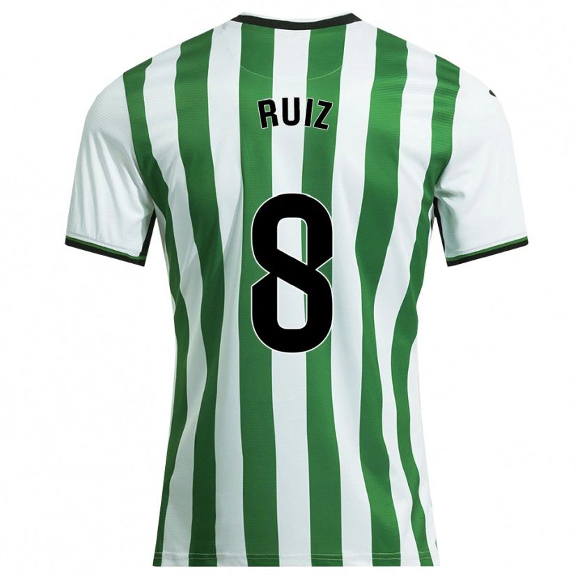Danxen Mujer Camiseta Isma Ruiz #8 Blanco Verde 1ª Equipación 2025/26 La Camisa México