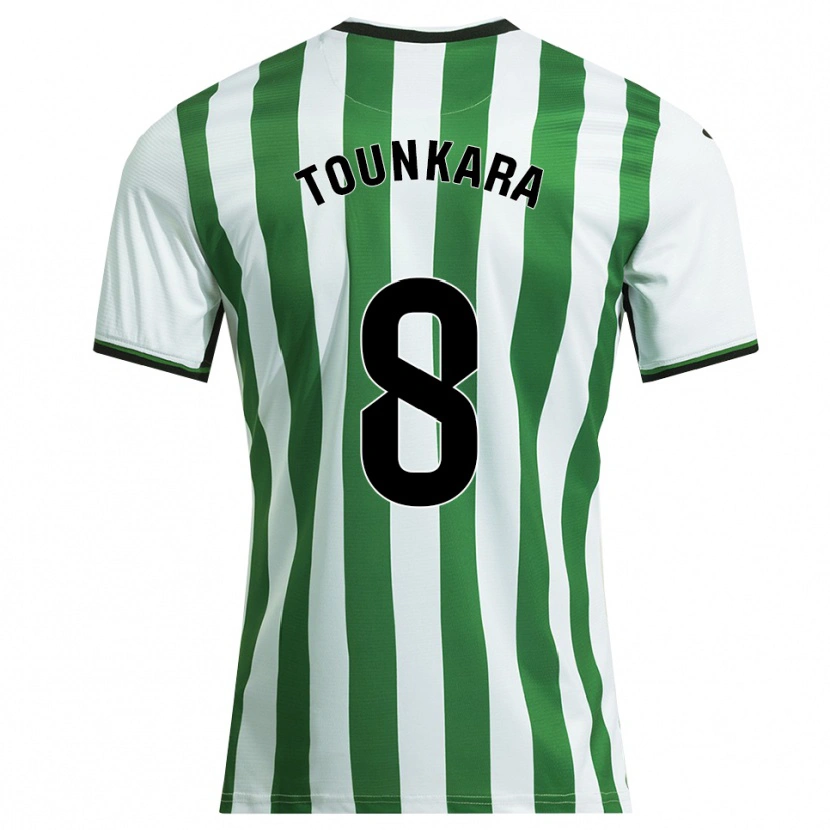 Danxen Mujer Camiseta Ntji Tounkara #8 Blanco Verde 1ª Equipación 2025/26 La Camisa México