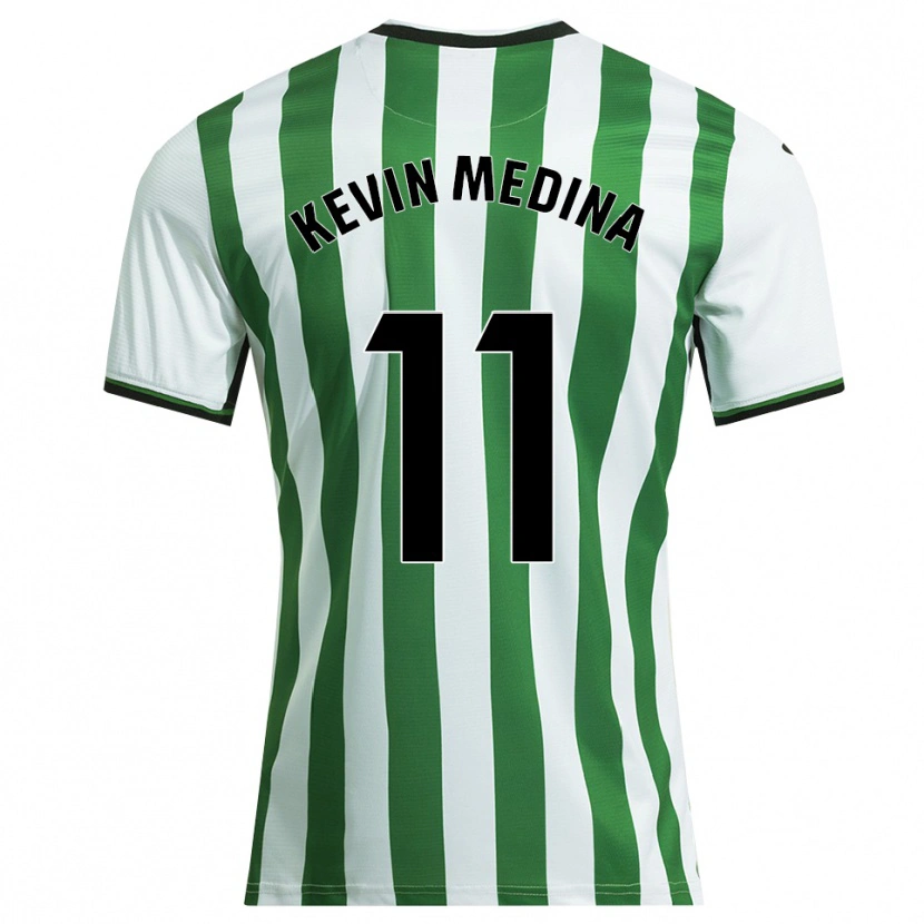 Danxen Mujer Camiseta Kevin Medina #11 Blanco Verde 1ª Equipación 2025/26 La Camisa México