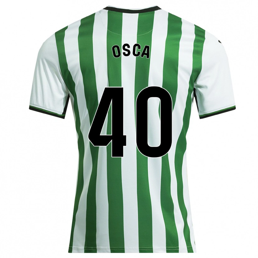 Danxen Mujer Camiseta Cristian Osca #40 Blanco Verde 1ª Equipación 2025/26 La Camisa México