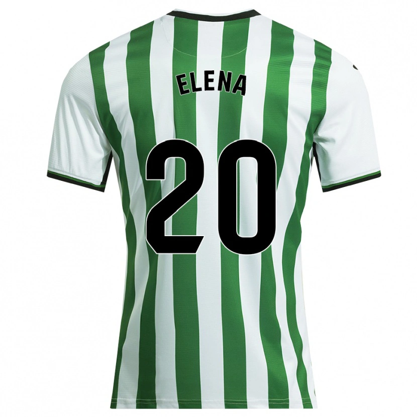 Danxen Mujer Camiseta Elena Lozano Gallego #20 Blanco Verde 1ª Equipación 2025/26 La Camisa México