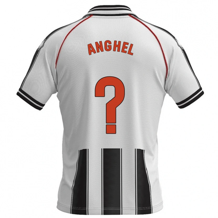 Danxen Mujer Camiseta Nicolas Anghel #0 Blanco Negro 1ª Equipación 2025/26 La Camisa México