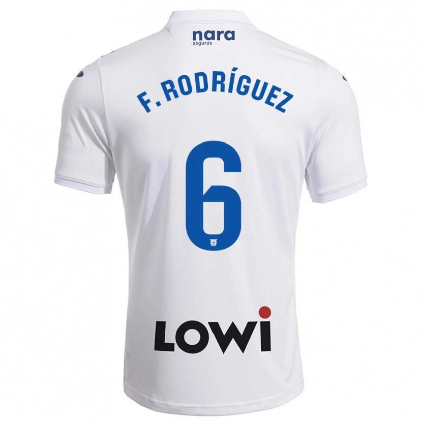 Danxen Mujer Camiseta Fer Rodríguez #6 Blanco Marino 1ª Equipación 2025/26 La Camisa México