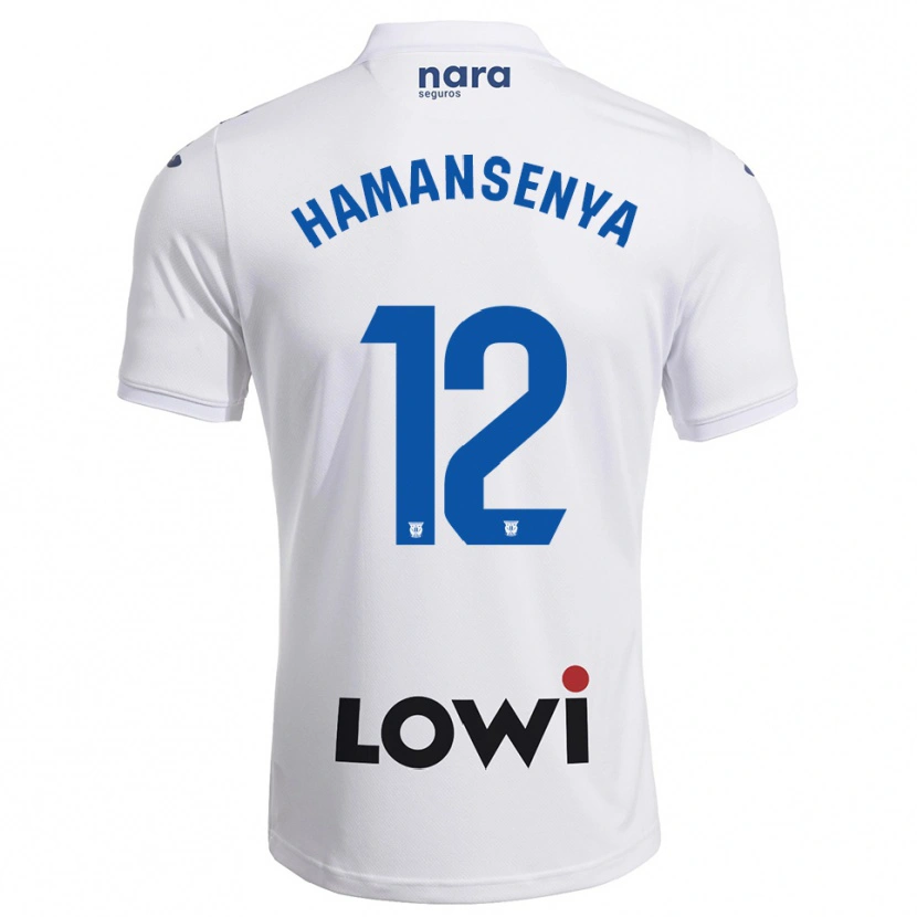 Danxen Mujer Camiseta David Hamansenya #12 Blanco Marino 1ª Equipación 2025/26 La Camisa México