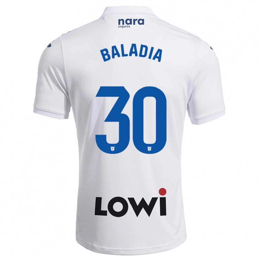 Danxen Mujer Camiseta David Baladia #30 Blanco Marino 1ª Equipación 2025/26 La Camisa México