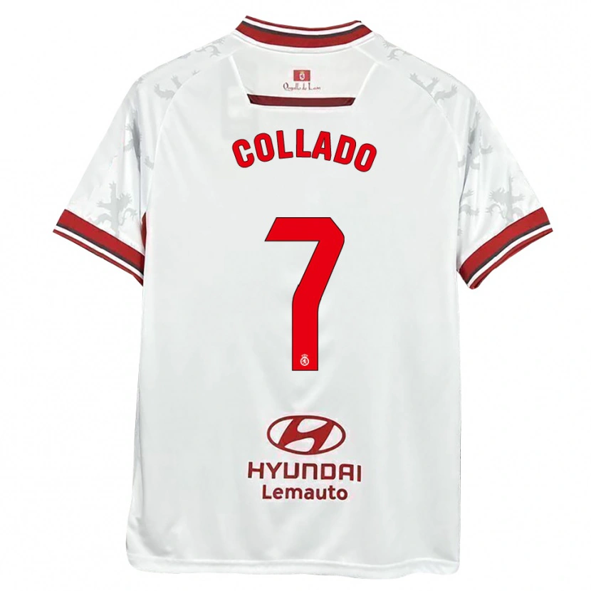 Danxen Mujer Camiseta Diego Collado #7 Blanco Rojo 1ª Equipación 2025/26 La Camisa México
