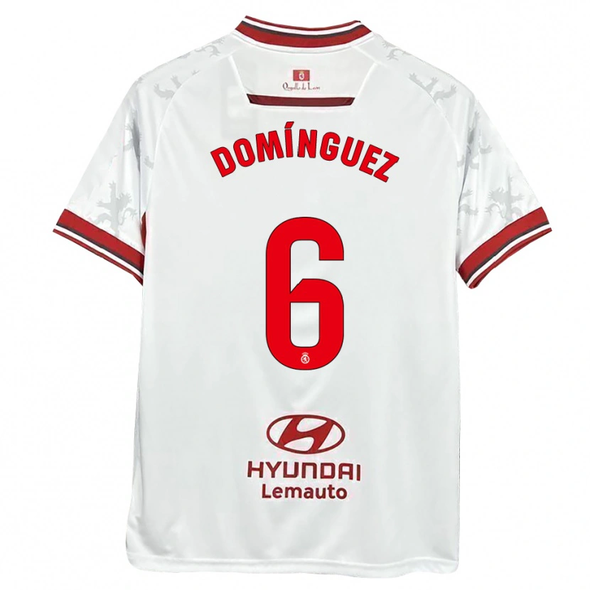 Danxen Mujer Camiseta Jairo Domínguez #6 Blanco Rojo 1ª Equipación 2025/26 La Camisa México