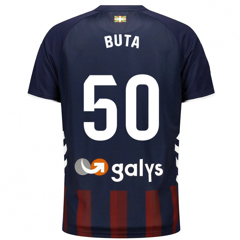Danxen Mujer Camiseta Leonardo Buta #50 Azul Marino Rojo 1ª Equipación 2025/26 La Camisa México