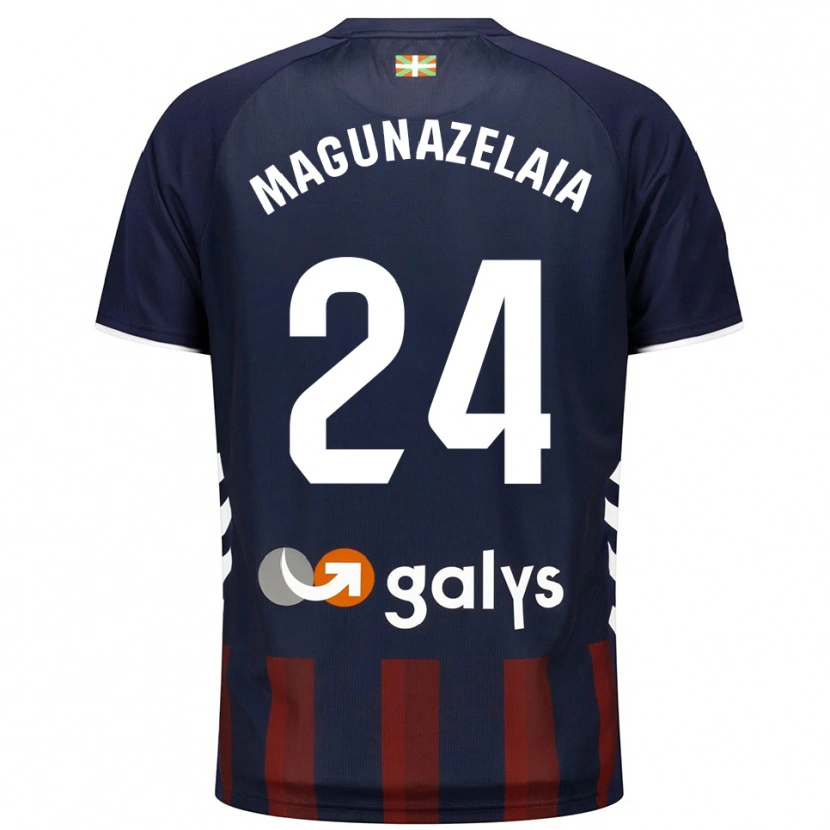 Danxen Mujer Camiseta Jon Magunazelaia #24 Azul Marino Rojo 1ª Equipación 2025/26 La Camisa México