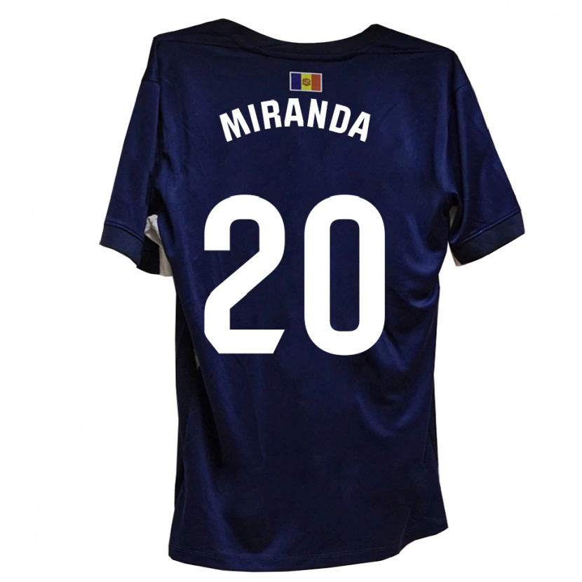Danxen Mujer Camiseta Pau Miranda #20 Azul Marino Blanco 1ª Equipación 2025/26 La Camisa México