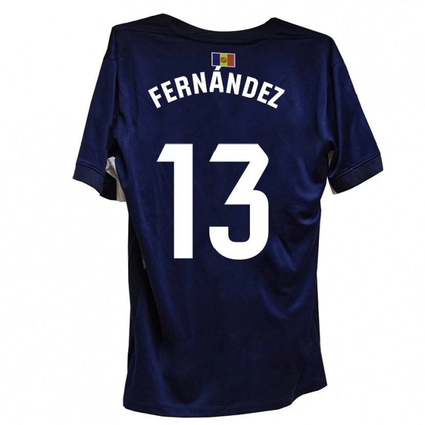 Danxen Mujer Camiseta Ferran Fernández #13 Azul Marino Blanco 1ª Equipación 2025/26 La Camisa México