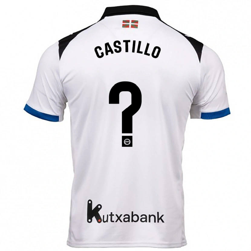 Danxen Mujer Camiseta Adrián Castillo #0 Blanco Azul 2ª Equipación 2025/26 La Camisa México
