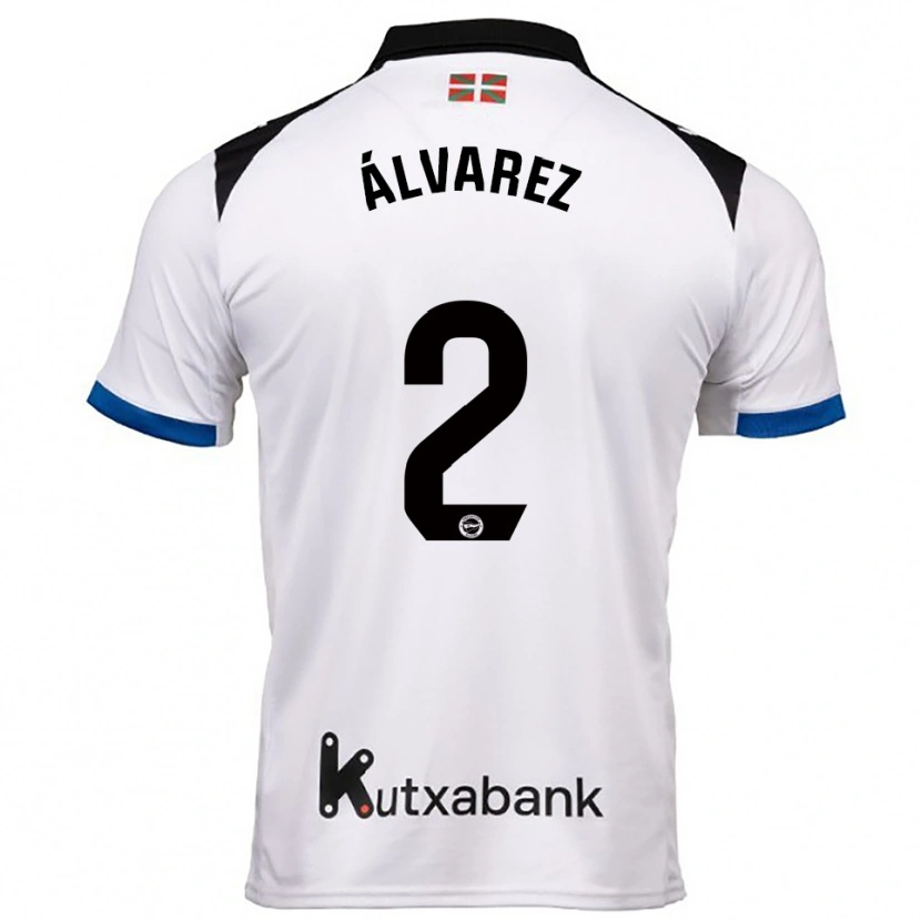 Danxen Mujer Camiseta Joseda Álvarez #2 Blanco Azul 2ª Equipación 2025/26 La Camisa México