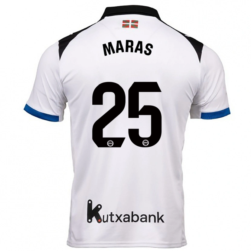Danxen Mujer Camiseta Nikola Maras #25 Blanco Azul 2ª Equipación 2025/26 La Camisa México
