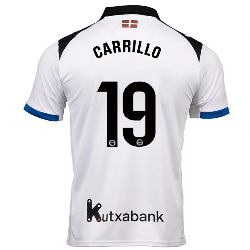 Danxen Mujer Camiseta Sara Carrillo #19 Blanco Azul 2ª Equipación 2025/26 La Camisa México