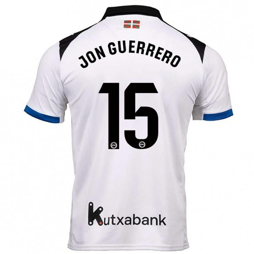 Danxen Mujer Camiseta Julen Jon Guerrero #15 Blanco Azul 2ª Equipación 2025/26 La Camisa México