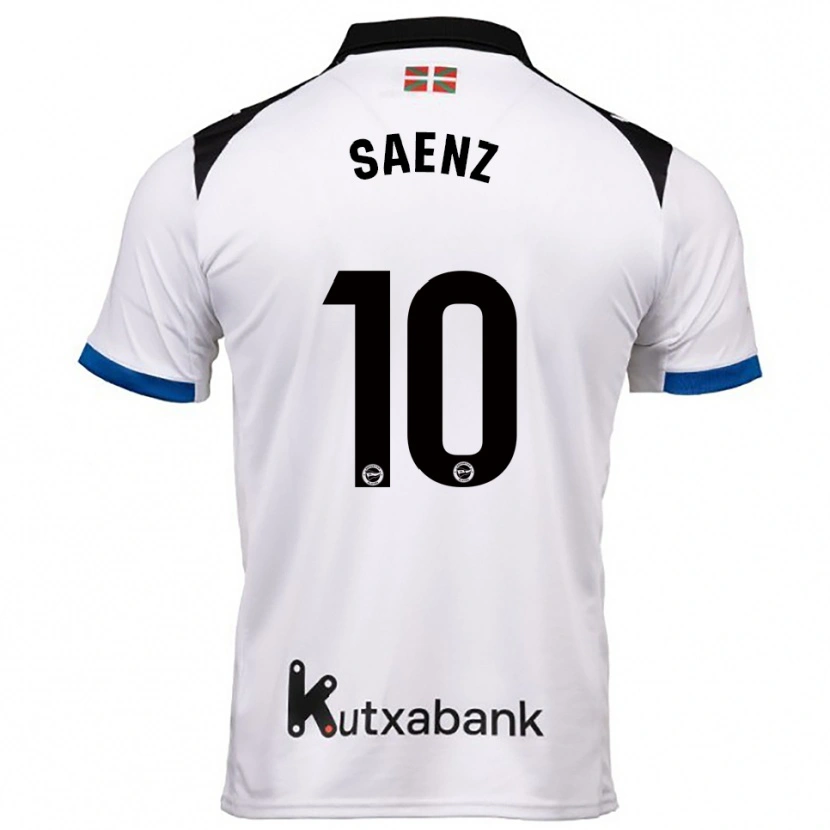 Danxen Mujer Camiseta Iñaki Saenz #10 Blanco Azul 2ª Equipación 2025/26 La Camisa México