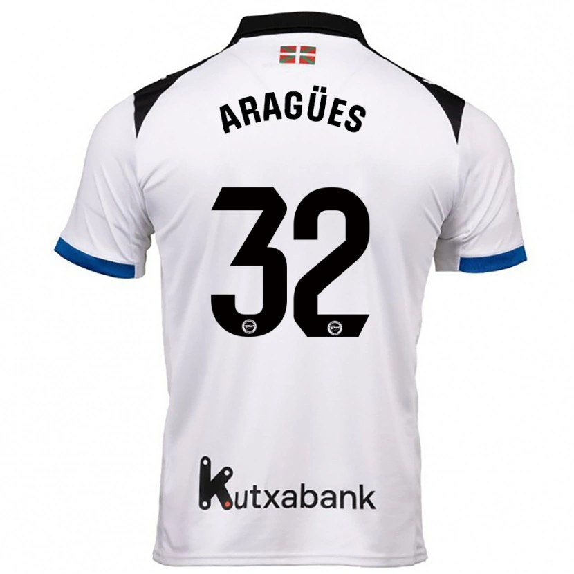 Danxen Mujer Camiseta Chema Aragües #32 Blanco Azul 2ª Equipación 2025/26 La Camisa México