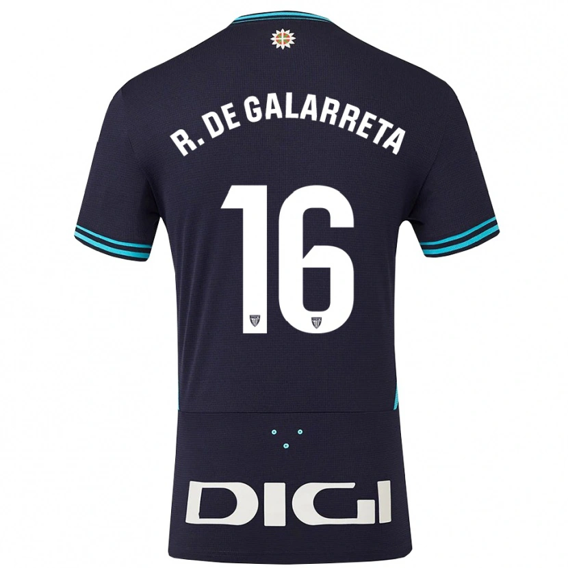 Danxen Mujer Camiseta Iñigo Ruiz De Galarreta #16 Azul Marino Celeste 2ª Equipación 2025/26 La Camisa México
