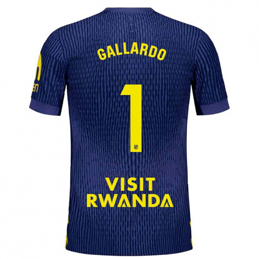 Danxen Mujer Camiseta Lola Gallardo #1 Azul Marino Amarillo 2ª Equipación 2025/26 La Camisa México