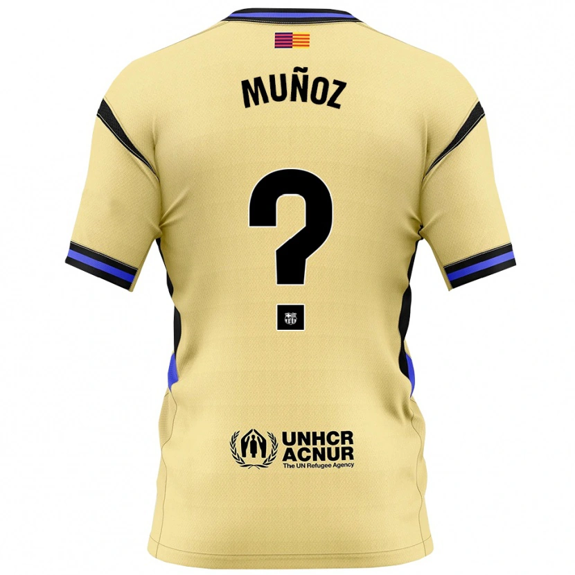 Danxen Mujer Camiseta Adrià Muñoz #0 Amarillo Negro 2ª Equipación 2025/26 La Camisa México