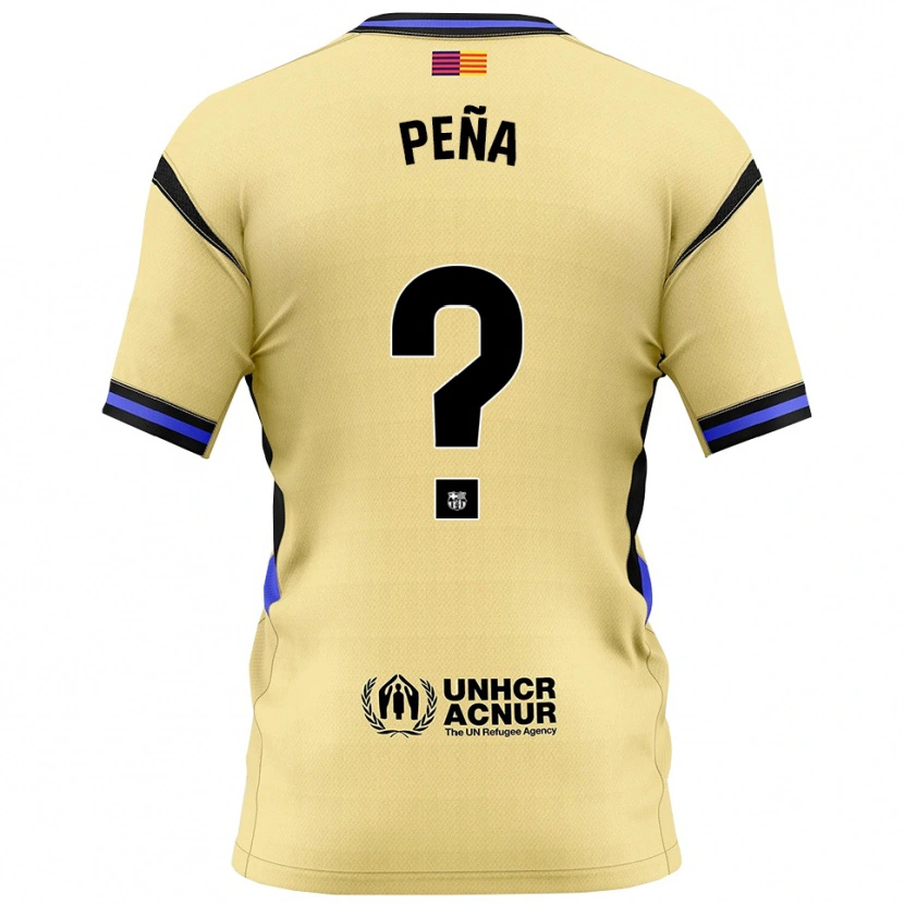 Danxen Mujer Camiseta Pablo Peña #0 Amarillo Negro 2ª Equipación 2025/26 La Camisa México