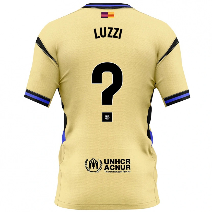 Danxen Mujer Camiseta Fabian Luzzi #0 Amarillo Negro 2ª Equipación 2025/26 La Camisa México
