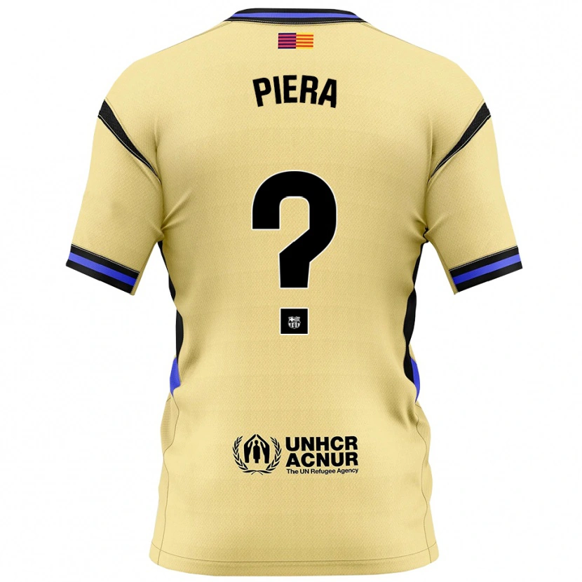 Danxen Mujer Camiseta Juan Piera #0 Amarillo Negro 2ª Equipación 2025/26 La Camisa México