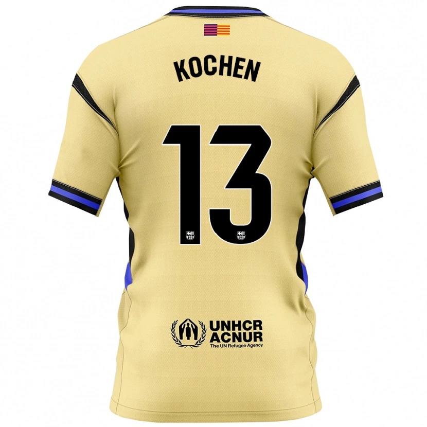 Danxen Mujer Camiseta Diego Kochen #13 Amarillo Negro 2ª Equipación 2025/26 La Camisa México