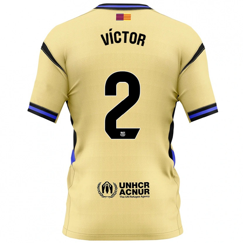 Danxen Mujer Camiseta Guillem Víctor #2 Amarillo Negro 2ª Equipación 2025/26 La Camisa México
